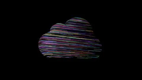 Meta Cloud, 3D illustration, symbol of cloud technology in modern digital wor Illustrazione stock