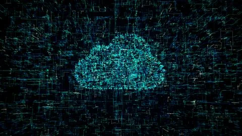 Meta Cloud, 3D illustration, symbol of cloud technology in modern digital wor Illustrazione stock