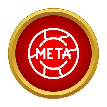 Meta concept icon representing future virtual technology Stock Illustration