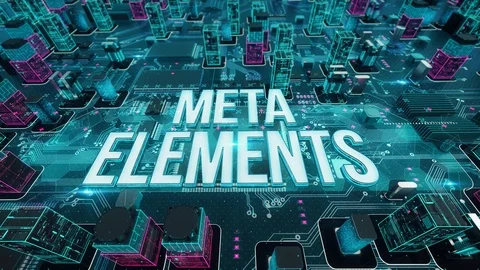 Meta Elements digital technology hi-tech concept Stock Footage 109439940