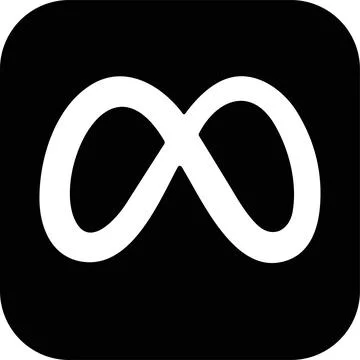Meta icon logo vector. Social media technology company. Logotype app sign s.. Stock Illustration