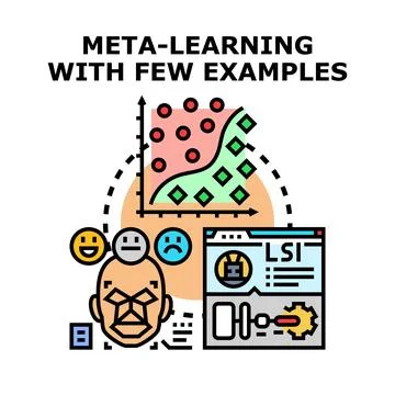 Meta learning with few examples vector concept Stock Illustration