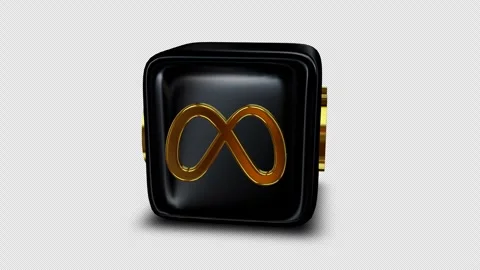 Meta Logo Icon Cube, Alpha Channel, Loop... | Stock Video | Pond5