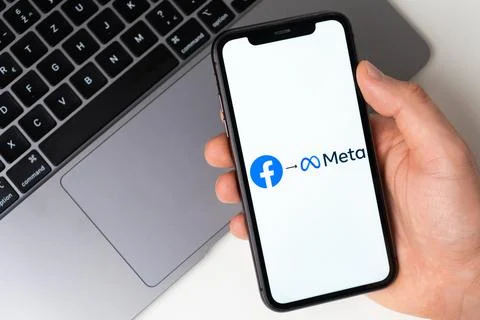 Meta Platforms Facebook mobile application on the smartphone screen. Make Stock Photos