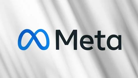 Meta Platforms logo metaverse company fl... | Stock Video | Pond5