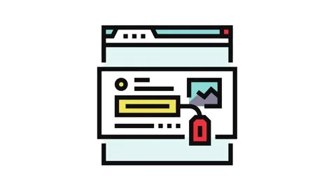 Meta tags title description seo color icon animation Stock Footage 326113223