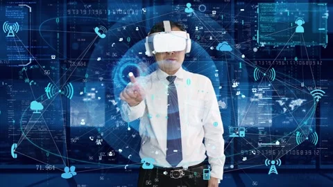 Meta universe and vr virtual reality Stock Footage 165666963