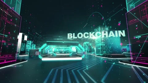 Meta Verse with digital technology hitech concept 库存影片 174482138