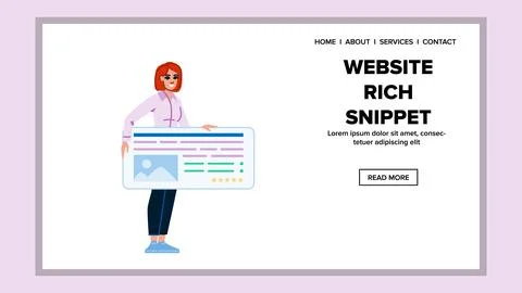 Meta website rich snippet vector Illustrazione stock