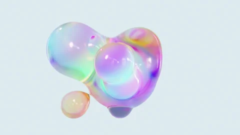 Metaball animation of morphing liquid blobs. Stock Footage 245202042