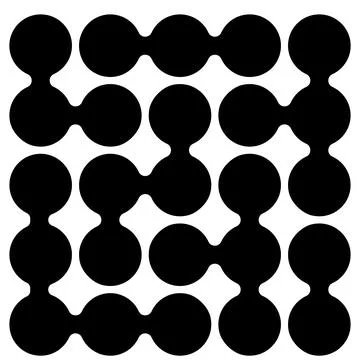 Metaball circle connect shape, pattern morph drop, balls orb texture Stock Illustration