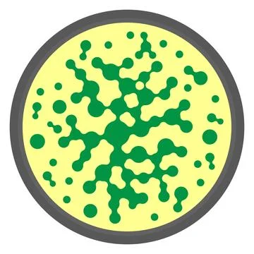 Metaball Connect Dot Set. Molecule chain. Circle Shapes. Abstract Geometric.. Illustrazione stock