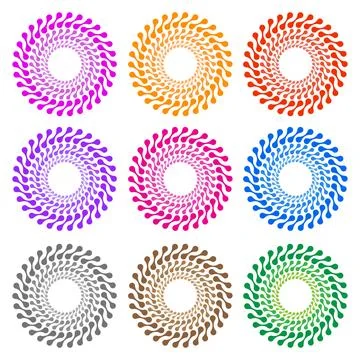 Metaball Connect Dot Set. Molecule chain. Circle Shapes. Abstract Geometric.. Illustrazione stock