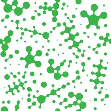 Metaball Connect Dot Set. Molecule seamless chain. Circle Shapes. Abstract Ge Illustrazione stock