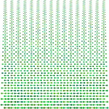 Metaball Connect Dot Set. Molecule chain. Circle Shapes. Abstract Green Geo.. Illustrazione stock