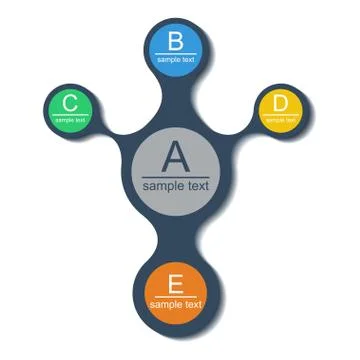 Metaball infographic template Illustrazione stock