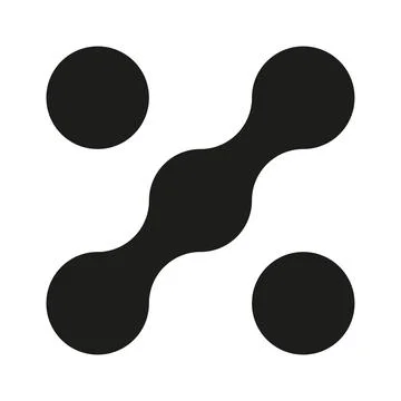 Metaball logo. Connected dots icon. Stock Illustration