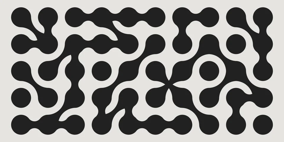 Metaball pattern isolated on background Illustrazione stock