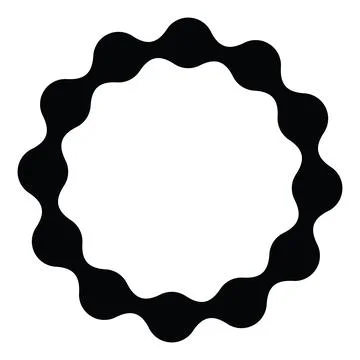 Metaball shapes round frame. Stock Illustration