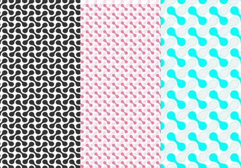 Metaballs Patterns Artwork Abstract Background Flat Vector Illustrazione stock