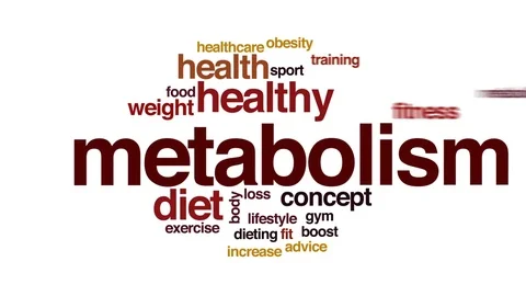 Metabolism animated word cloud, text design animation. Stock Footage 72257375