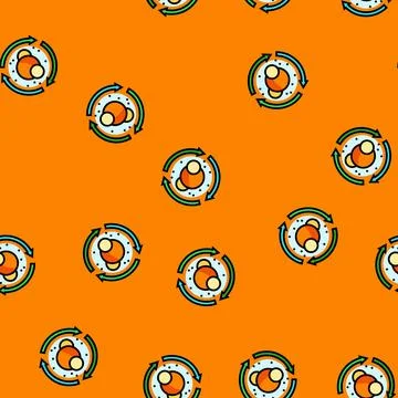 Metabolism biochemistry vector seamless pattern イラスト素材