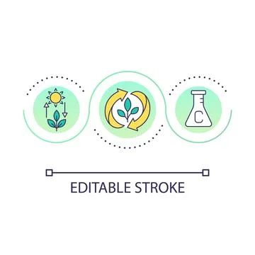 Metabolism in plants loop concept icon 스톡 일러스트