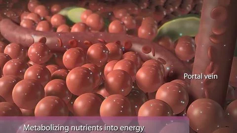 Metabolizing nutriens into energy Stock Illustration