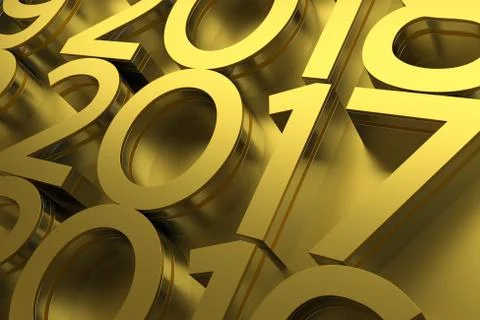 Metal 2017 title. Abstract background with year number. Stock Illustration