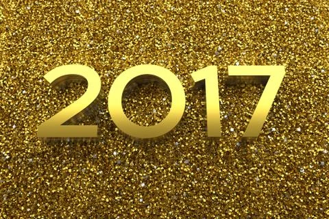 Metal 2017 title. Abstract background with year number. Stock Illustration