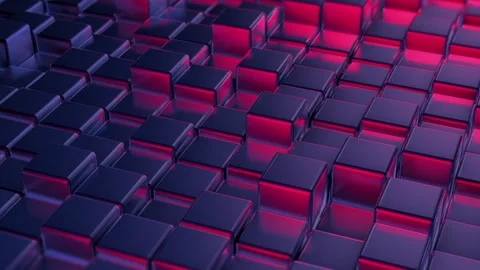 Metal 3D Cubes Stock Footage 279916462