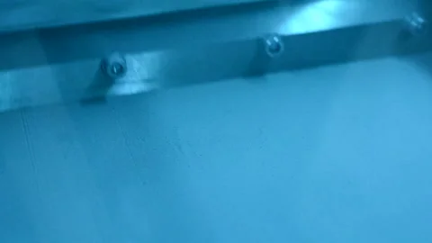 Metal 3D printer. Selective laser melting technology. 3D printer printing metal Stock Footage 236451154