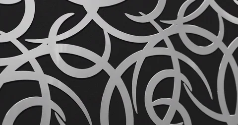 Metal abstract pattern rotates in a circle with a loop Stock Footage 75671103