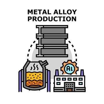 Metal alloy production process with artificial intelligence integration 스톡 일러스트