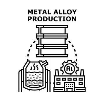 Metal alloy production process with artificial intelligence integration 스톡 일러스트