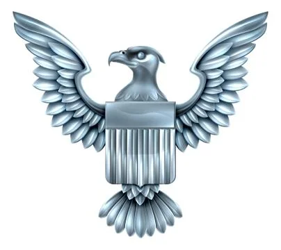 Metal American Eagle Shield Stock Illustration