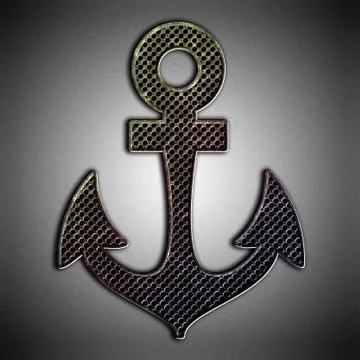 Metal anchor  Stock Illustration