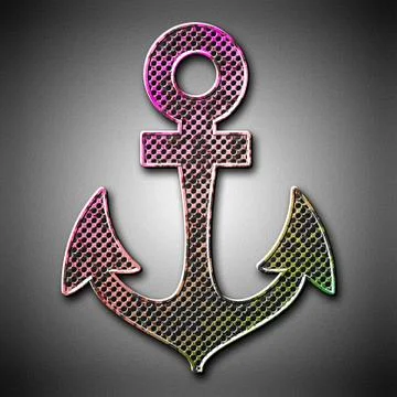 Metal anchor Stock Illustration
