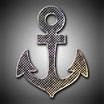 Metal anchor  Stock Illustration