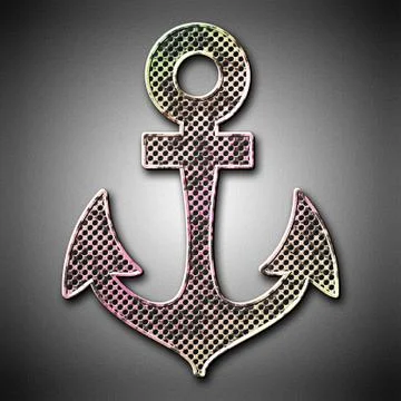Metal anchor  Stock Illustration