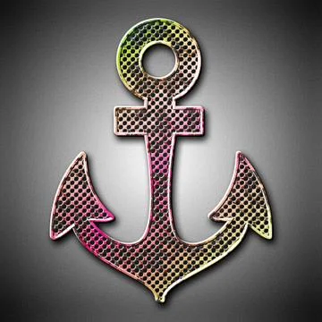 Metal anchor  Stock Illustration