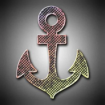 Metal anchor  Stock Illustration