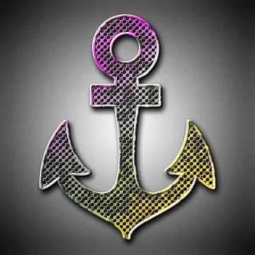 Metal anchor  Stock Illustration