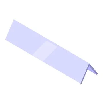 Metal angle bar creating a right angle with light reflection Stock Illustration