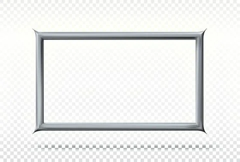 Metal - angled realistic frame. Vector Illustrazione stock