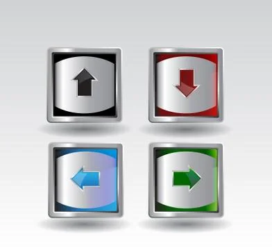 Metal arrow Stock Illustration