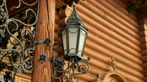 Metal art lamp iron. Stock Footage 75073775