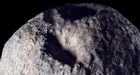 Metal Asteroid 3D Imagery Stock-Illustration