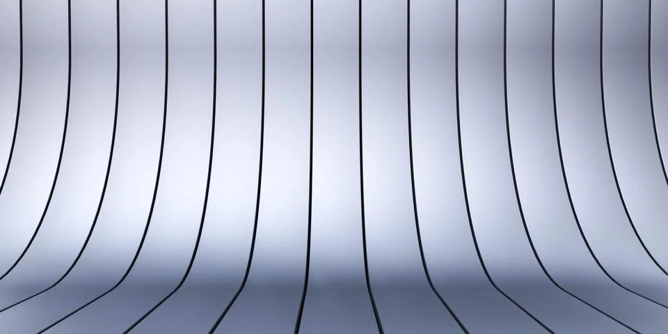 Metal backdrop with sky reflection 3d render illustration Stock Illustration