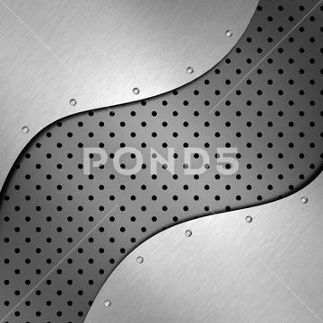 Metal background. 3D rendering. Stock Illustration